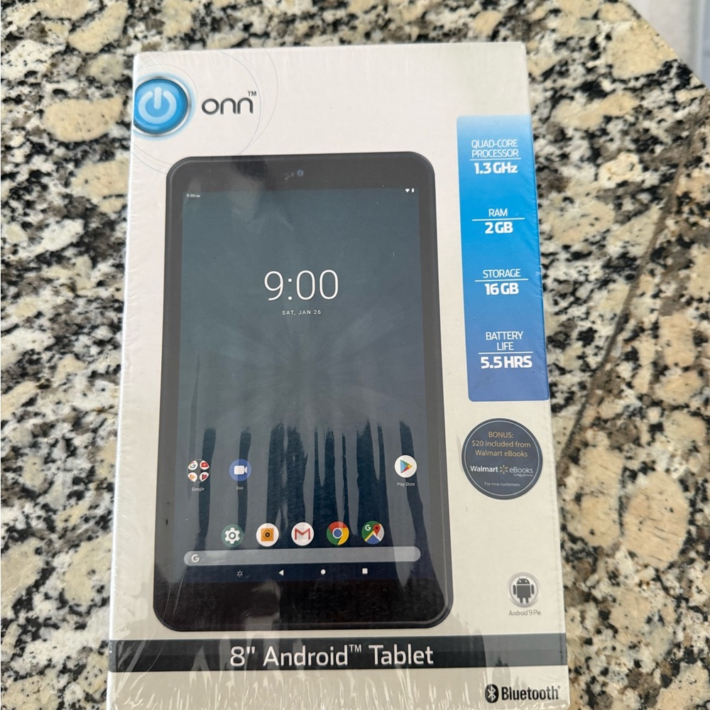onn 8-Inch Tablet - Black